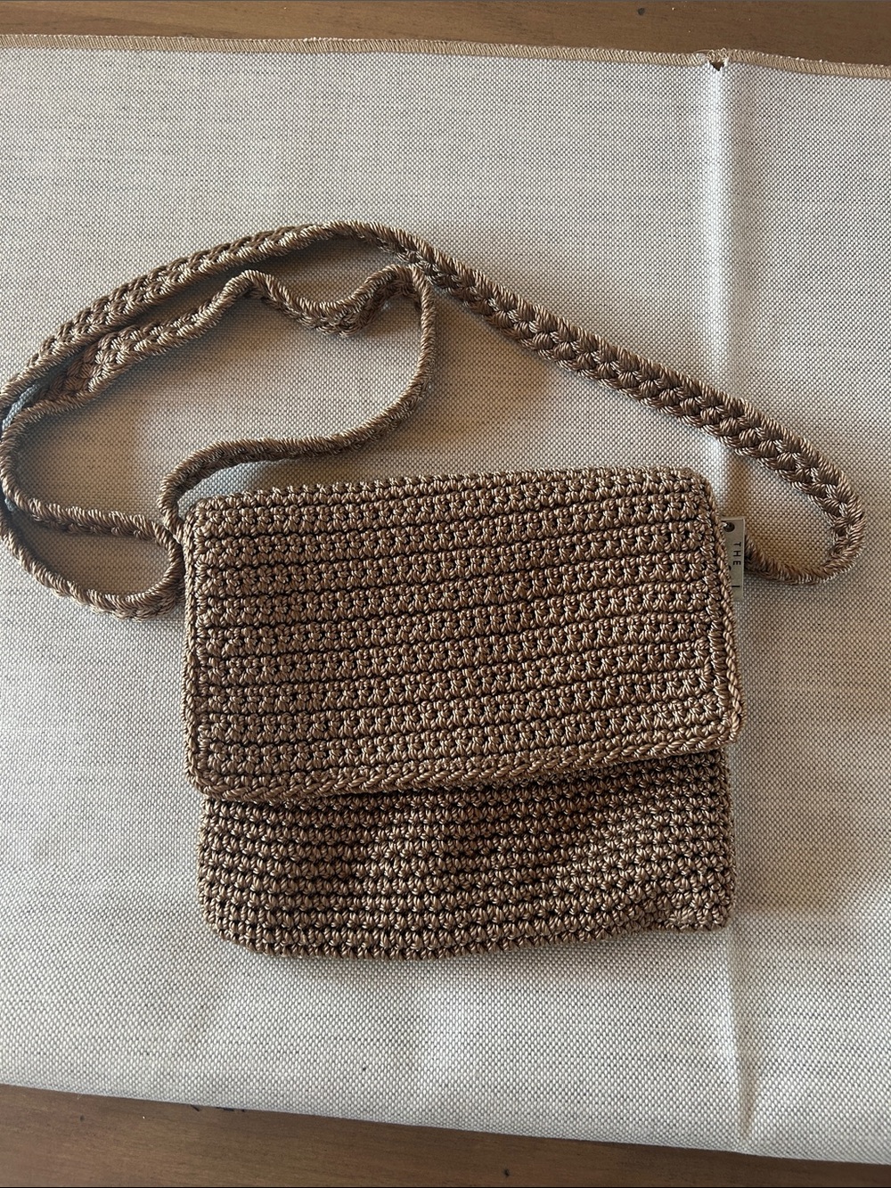 The Sak Brown Crochet Crossbody Bag
